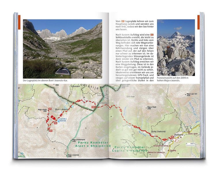 Produktbild: KOMPASS Wanderf&uuml;hrer Albanien, 50 Touren mit Extra-Tourenkarte
