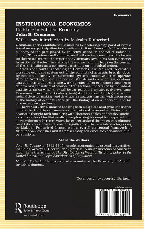 Produktbild: Institutional Economics