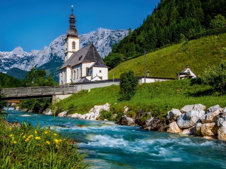 Produktbild: CALVENDO Puzzle Fr&uuml;hling in Ramsau | 1000 Teile Lege-Gr&ouml;&szlig;e 64x48cm Foto-Puzzle f&uuml;r gl&uuml;ckliche Stunden