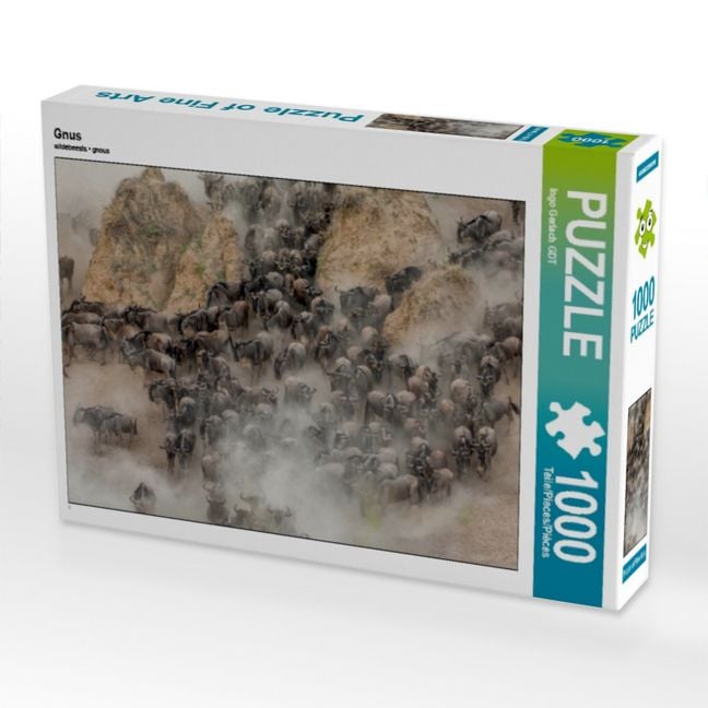 Produktbild: CALVENDO Puzzle Gnus | 1000 Teile Lege-Gr&ouml;&szlig;e 64x48cm Foto-Puzzle f&uuml;r gl&uuml;ckliche Stunden