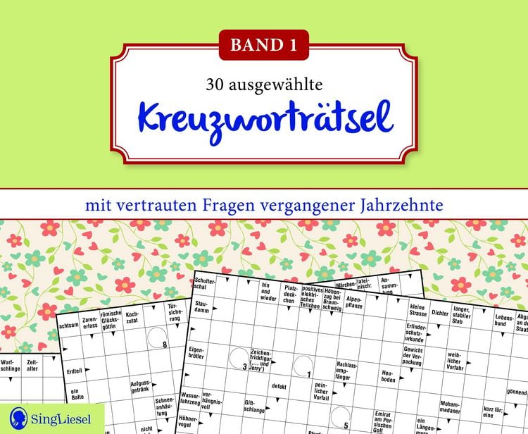 Produktbild: Kreuzwortr&auml;tsel f&uuml;r Senioren. Der Kreuzwortr&auml;tsel-Block f&uuml;r Senioren mit vertrauten Fragen vergangener Jahrzehnte. Der R&auml;tsel-Block f&uuml;r Senioren im Gro&szlig;format und mit gro&szlig;er Schrift. (Band 1)