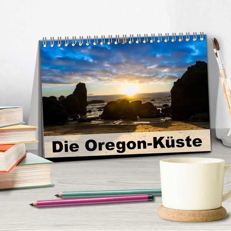 Produktbild: Die Oregon-K&uuml;ste (Tischkalender 2026 DIN A5 quer), CALVENDO Monatskalender