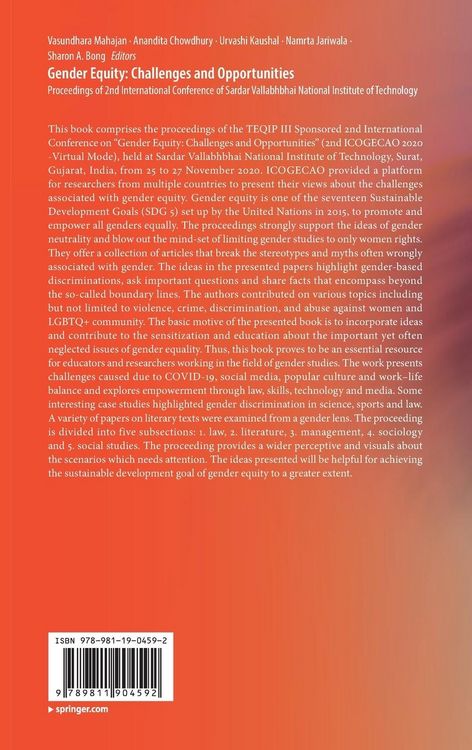 Produktbild: Gender Equity: Challenges and Opportunities