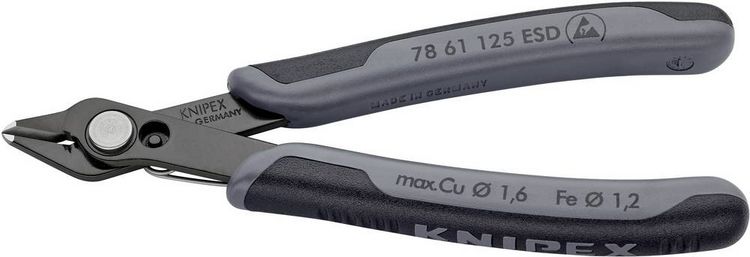 Produktbild: Knipex-Werk Pr&auml;z.-Schneidzange 78 61 125 ESD
