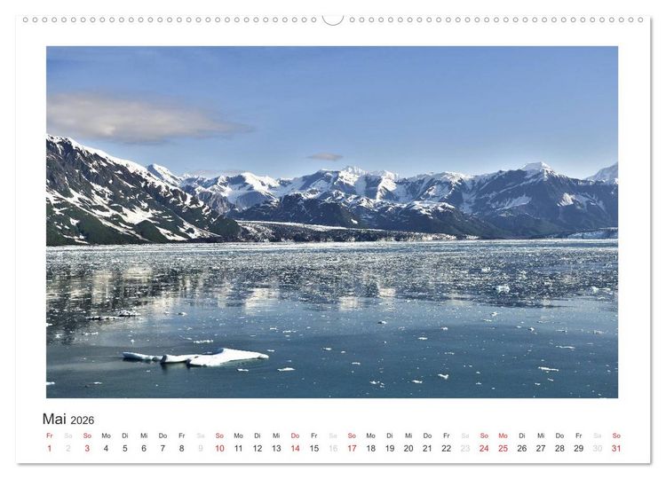 Produktbild: ALASKA Gletscher EIS (Wandkalender 2026 DIN A2 quer), CALVENDO Monatskalender