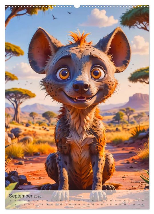 Produktbild: Wild und Knuffig &ndash; Knuddelsafari durch Afrika (Wandkalender 2026 DIN A2 hoch), CALVENDO Monatskalender