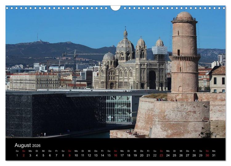 Produktbild: MARSEILLE - Die Hafenmetropole an der C&ocirc;te d'Azur (Wandkalender 2026 DIN A3 quer), CALVENDO Monatskalender