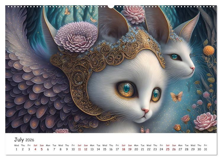 Produktbild: Fabulous creatures - In the land of mythical creatures (Wall Calendar 2026 DIN A2 landscape), CALVENDO 12 Month Wall Calendar