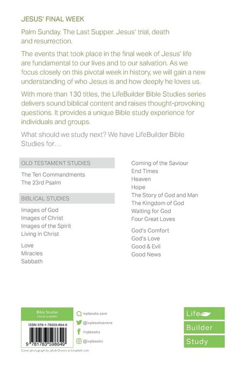 Produktbild: Jesus' Final Week (Lifebuilder Study Guides)