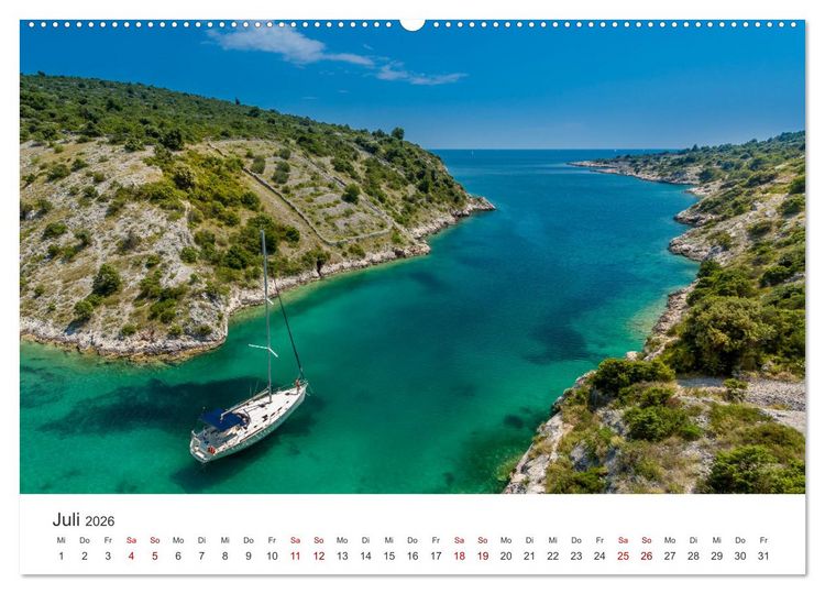Produktbild: Kroatien - Eine Reise durch traumhafte Landschaften. (hochwertiger Premium Wandkalender 2026 DIN A2 quer), Kunstdruck in Hochglanz
