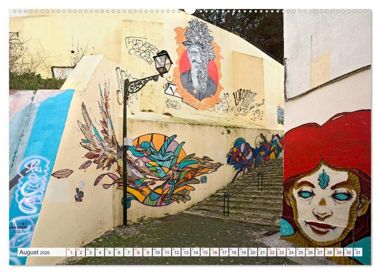 Produktbild: LISSABON GRAFFITI (Wandkalender 2026 DIN A2 quer), CALVENDO Monatskalender