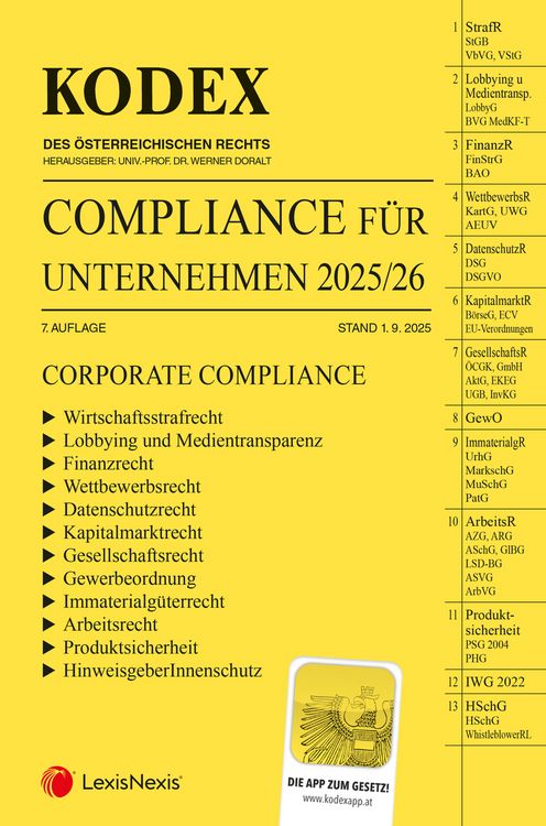 Produktbild: KODEX Compliance f&uuml;r Unternehmen 2025 - inkl. App