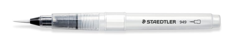 Produktbild: STAEDTLER Wasserpinsel rund fein, rund medium, rund gro&szlig;, Keilspitze, 4er Set