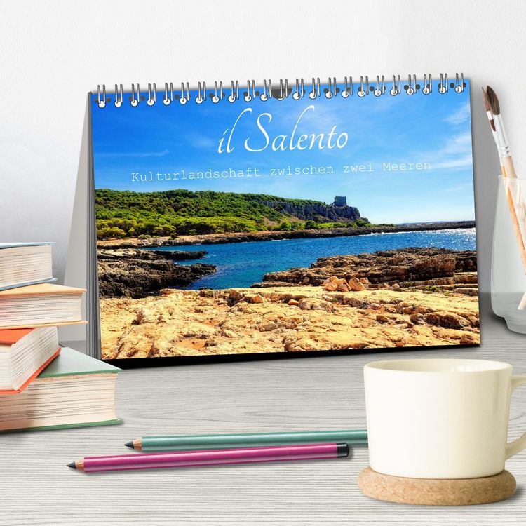 Produktbild: il Salento Kulturlandschaft zwischen zwei Meeren (Tischkalender 2026 DIN A5 quer), CALVENDO Monatskalender