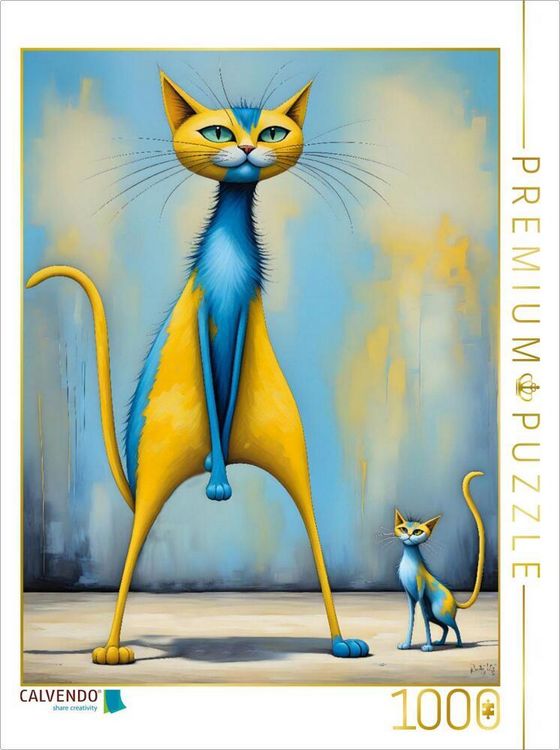 Produktbild: CALVENDO Puzzle Katzen - Der Revoluzzer | 1000 Teile Lege-Gr&ouml;&szlig;e 64x48cm Foto-Puzzle f&uuml;r gl&uuml;ckliche Stunden