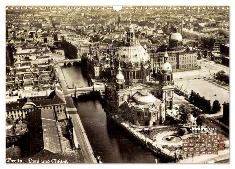 Produktbild: Gr&uuml;&szlig;e aus Berlin &ndash; Die Stadt in historischen Ansichten (Wandkalender 2026 DIN A3 quer), CALVENDO Monatskalender