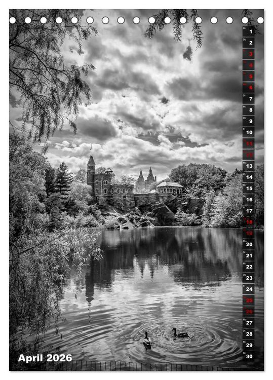 Produktbild: NEW YORK CITY Monochrome Stadtansichten (Tischkalender 2026 DIN A5 hoch), CALVENDO Monatskalender