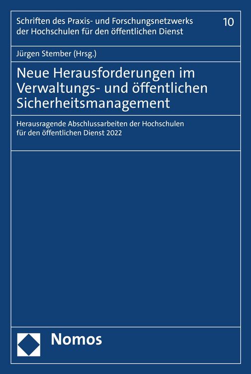 Produktbild: Neue Herausforderungen im Verwaltungs- und &ouml;ffentlichen Sicherheitsmanagement