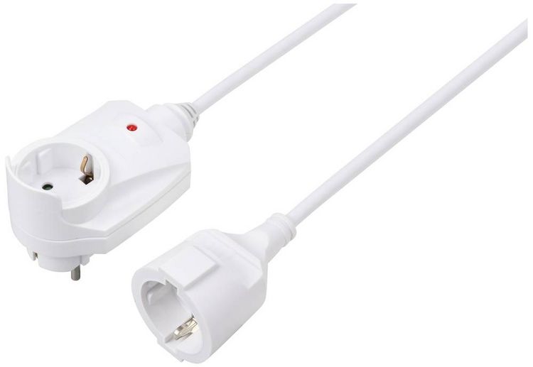 Produktbild: Sygonix SY-6248190 Strom Verl&auml;ngerungskabel 16A Wei&szlig; 1.50m H05VV-F 3G 1,5mm&sup2;