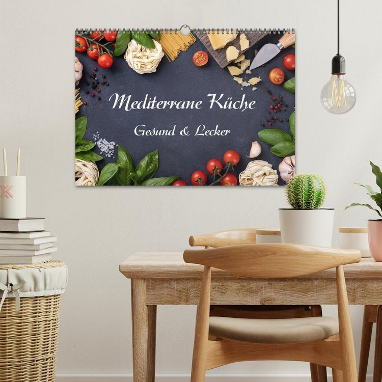 Produktbild: Mediterrane K&uuml;che - Gesund & Lecker (Wandkalender 2026 DIN A3 quer), CALVENDO Monatskalender