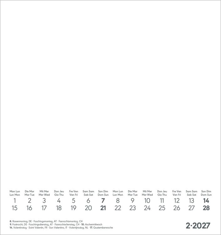 Produktbild: Kreativkalender S schwarz 2027