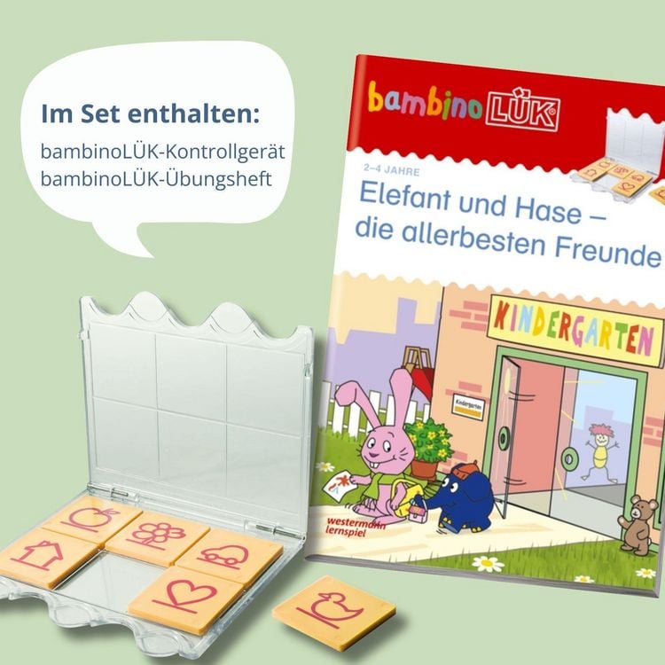 Produktbild: bambinoL&Uuml;K - Set - Elefant und Hase-allerbeste Freunde