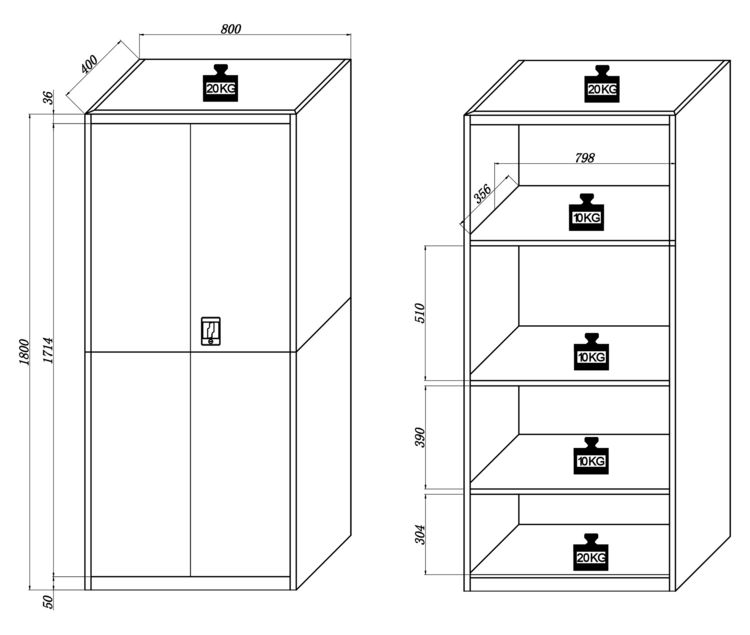 Produktbild: B&uuml;roschrank Stahlschrank abschlie&szlig;bar Malivo 4fach