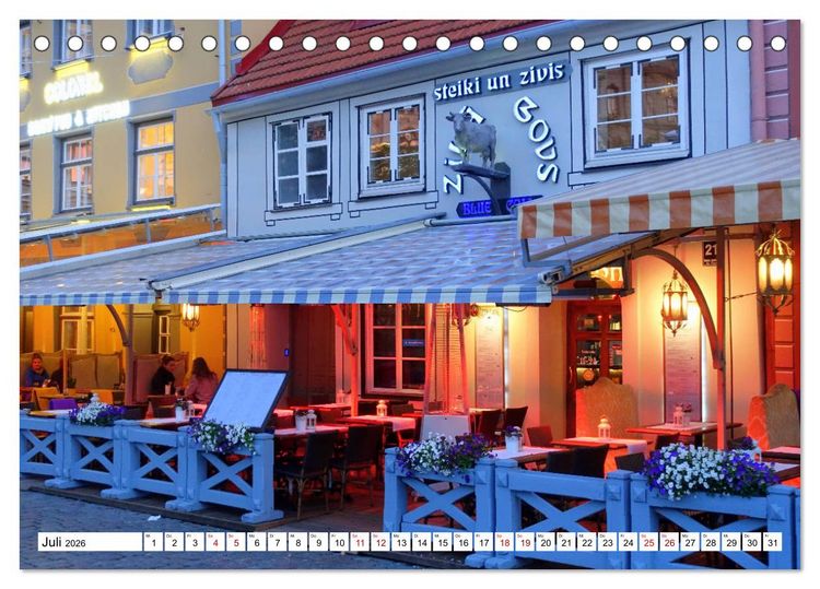 Produktbild: Glanzlichter Rigas - Lettlands prachtvolle Hauptstadt (Tischkalender 2026 DIN A5 quer), CALVENDO Monatskalender