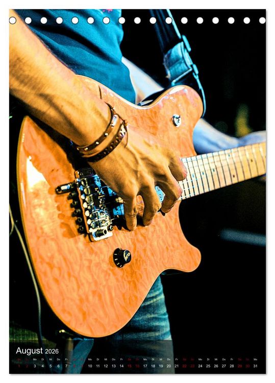Produktbild: Rockgitarren in Concert (Tischkalender 2026 DIN A5 hoch), CALVENDO Monatskalender