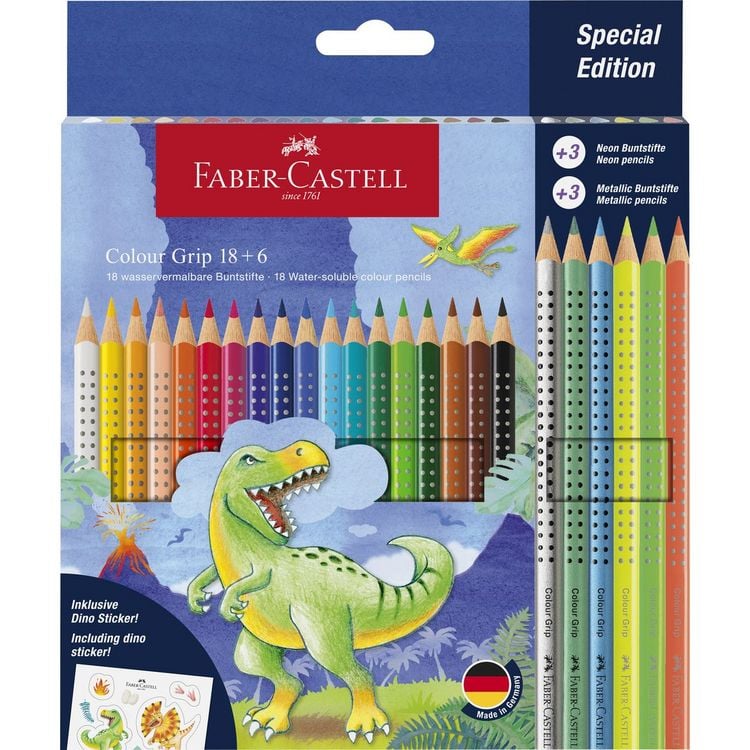 Produktbild: Faber-Castell Buntstifte Colour Grip Dino 18+6