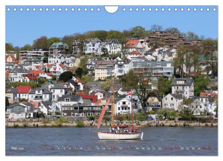 Produktbild: Segelschiffe auf der Elbe (Wandkalender 2026 DIN A4 quer), CALVENDO Monatskalender