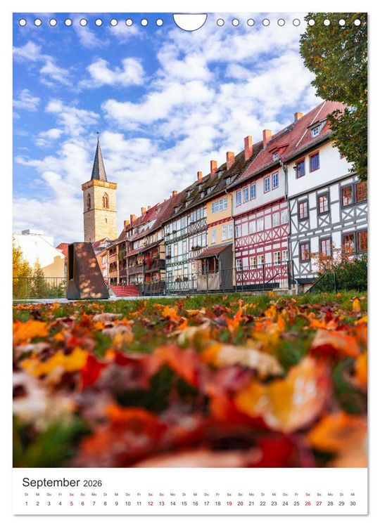 Produktbild: Erfurt - Die romantische Altstadt (Wandkalender 2026 DIN A4 hoch), CALVENDO Monatskalender