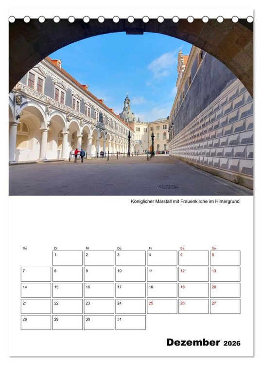 Produktbild: Prachtvolles Dresden (Tischkalender 2026 DIN A5 hoch), CALVENDO Monatskalender