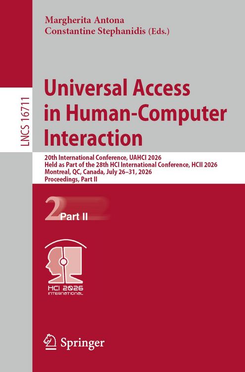 Produktbild: Universal Access in Human-Computer Interaction