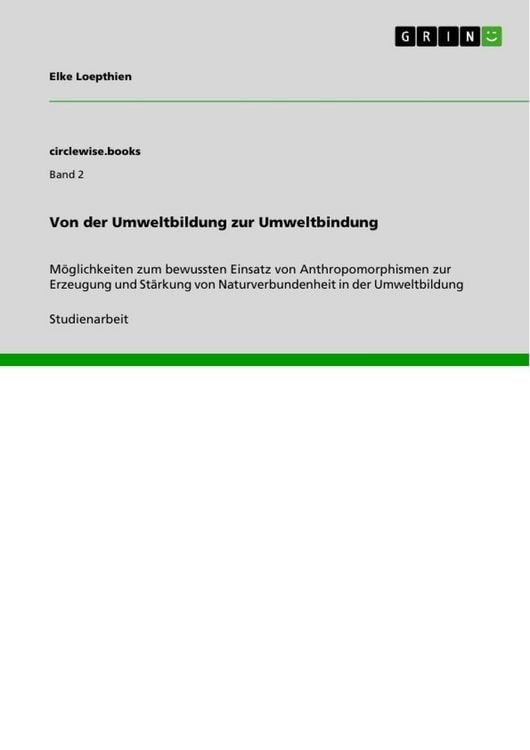 Produktbild: Von der Umweltbildung zur Umweltbindung