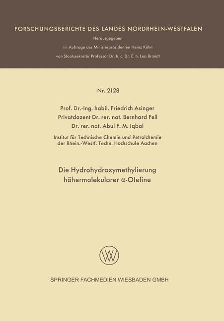 Produktbild: Die Hydrohydroxymethylierung h&ouml;hermolekularer a-Olefine