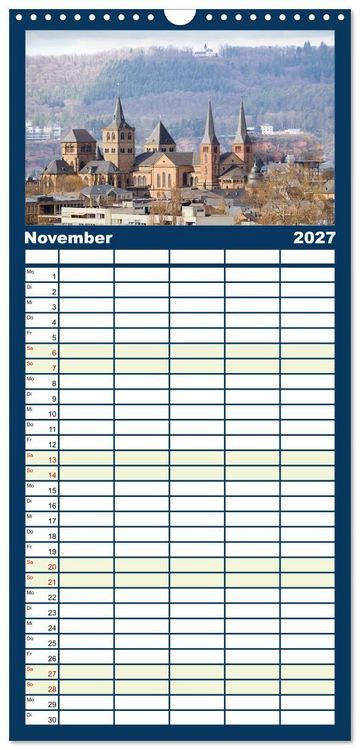 Produktbild: Familienplaner 2027 - R&Ouml;MERSTADT TRIER mit 5 Spalten (Wandkalender, 21 x 45 cm) CALVENDO