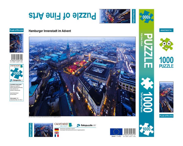 Produktbild: CALVENDO Puzzle Hamburger Innenstadt im Advent | 1000 Teile Lege-Gr&ouml;&szlig;e 64x48cm Foto-Puzzle f&uuml;r gl&uuml;ckliche Stunden