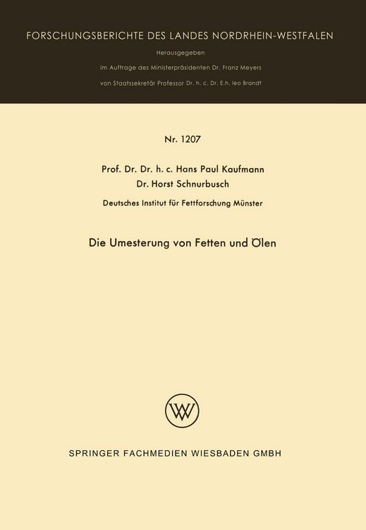 Produktbild: Die Umesterung von Fetten und &Ouml;len