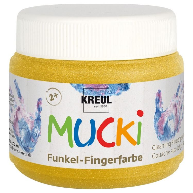 Produktbild: KREUL Fingerfarbe MUCKi Funkel goldschatz 150ml Dose