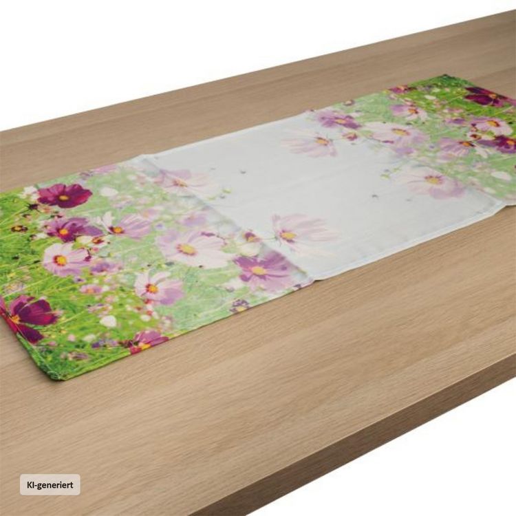 Produktbild: HTI-Living Tischl&auml;ufer 40 x 90 cm Malvenwiese Tischl&auml;ufer 40 x 90 cm Malvenwiese