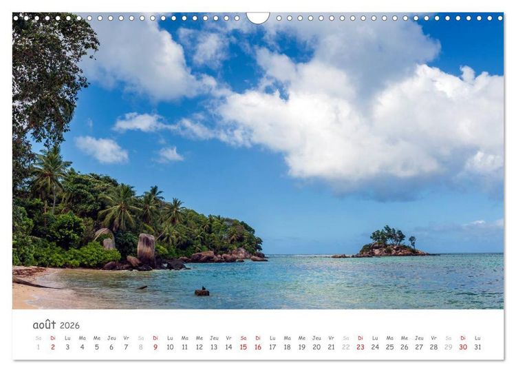 Produktbild: Paysages des Seychelles (Calendrier mural 2026 DIN A3 vertical), CALVENDO calendrier mensuel