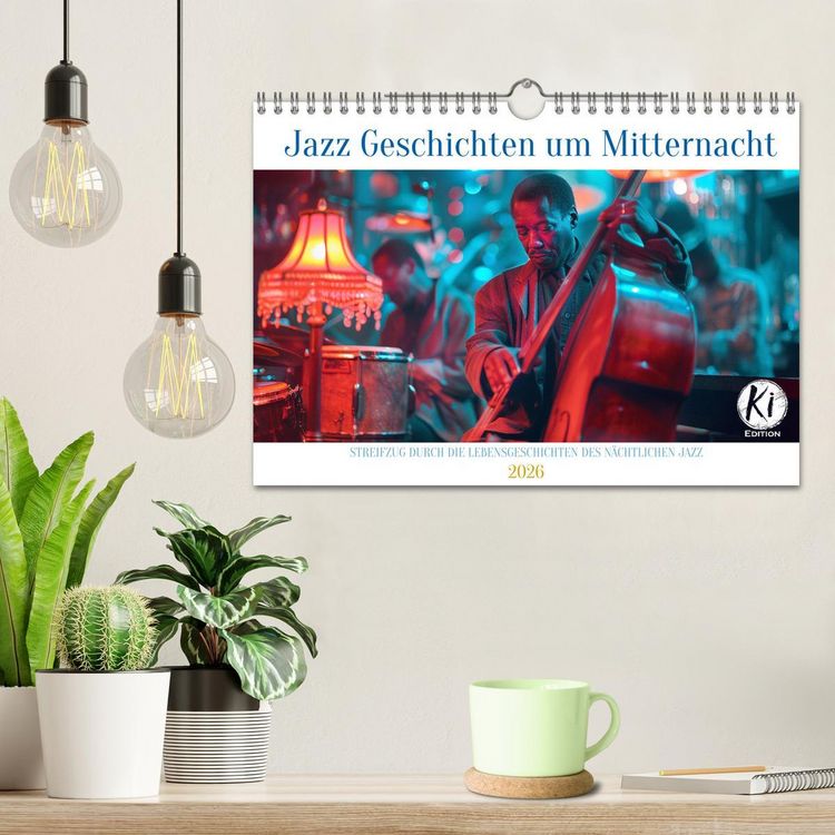 Produktbild: Jazz Geschichten um Mitternacht (Wandkalender 2026 DIN A4 quer), CALVENDO Monatskalender