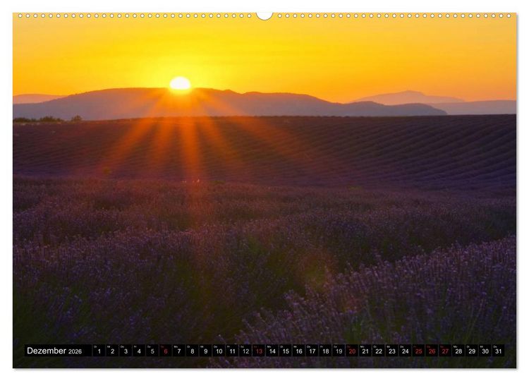 Produktbild: Lavendel (hochwertiger Premium Wandkalender 2026 DIN A2 quer), Kunstdruck in Hochglanz
