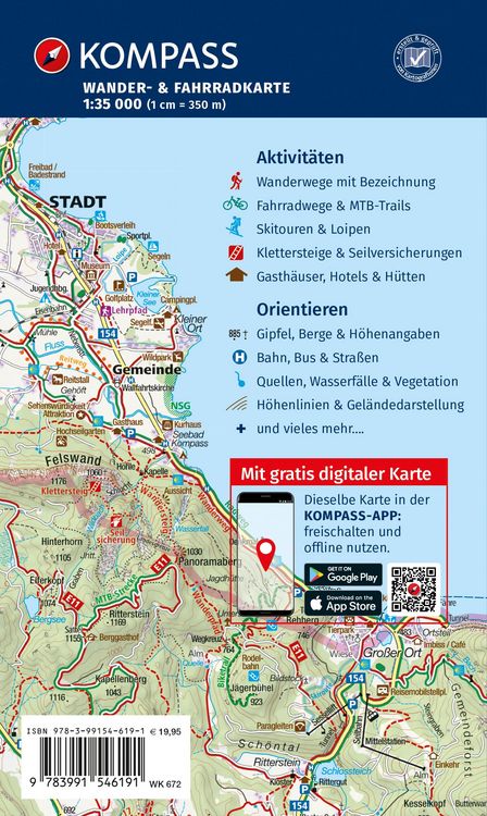 Produktbild: KOMPASS Wanderkarten-Set 672 Dolomiten, Dolomiti, Dolomites (4 Karten) 1:35.000