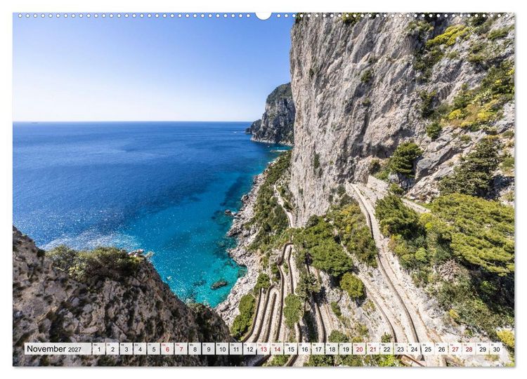 Produktbild: Amalfik&uuml;ste und Capri - Sehnsuchtsorte (hochwertiger Premium Wandkalender 2027 DIN A2 quer), Kunstdruck in Hochglanz
