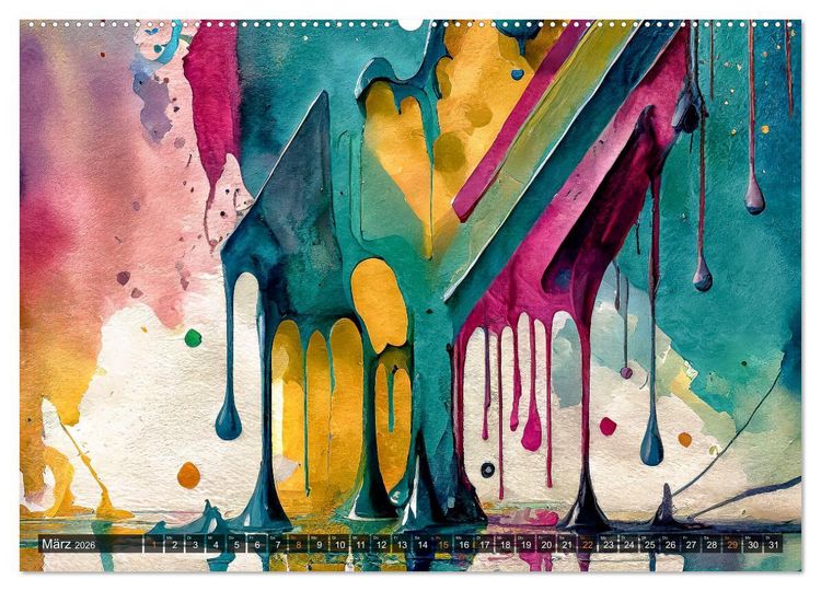 Produktbild: Spiel der Farben und Formen (hochwertiger Premium Wandkalender 2026 DIN A2 quer), Kunstdruck in Hochglanz