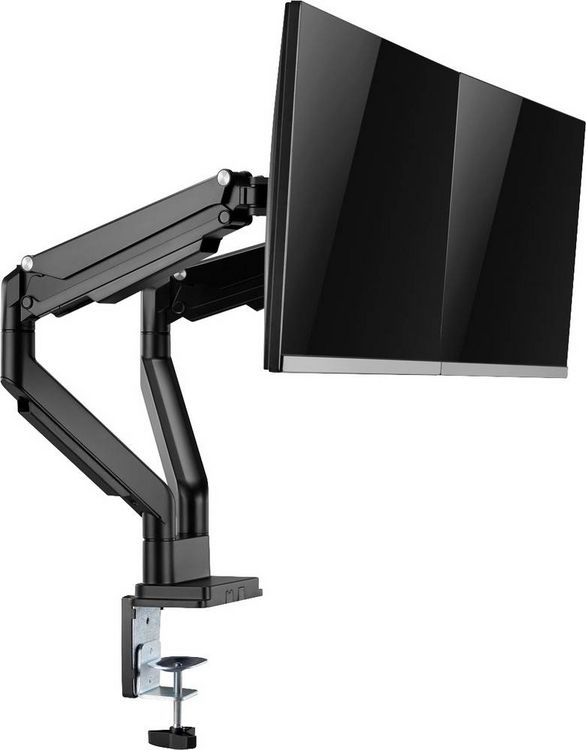 Produktbild: Digitus Monitor-Tischhalterung DA-90395 2 Display(s) 38,1 cm (15") - 81,3 cm (32") Schwarz Drehbar, H&ouml;henverstellbar, Neigbar, Rotierbar, Schwenkbar