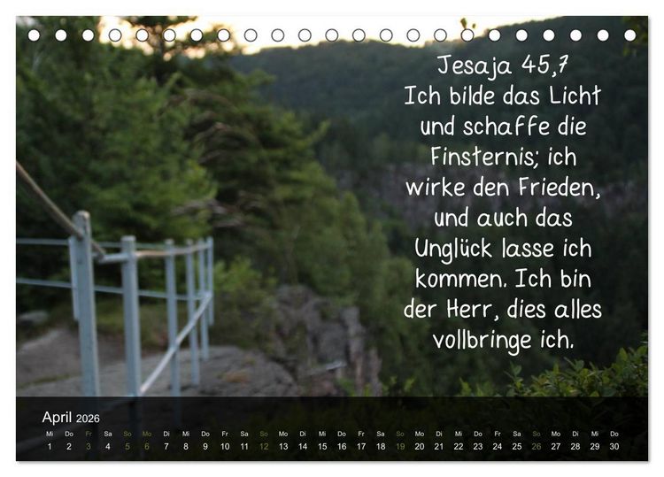 Produktbild: Sch&ouml;pfung im Licht (Tischkalender 2026 DIN A5 quer), CALVENDO Monatskalender
