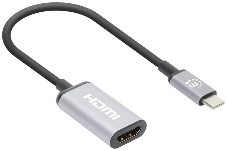 Produktbild: Manhattan USB 2.0 Adapter [1x USB-C&reg; Stecker - 1x HDMI-Buchse] 4K@60Hz USB-C to HDMI-Adapter 15 cm
